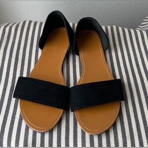 Forever 21 Black Strappy Flats
